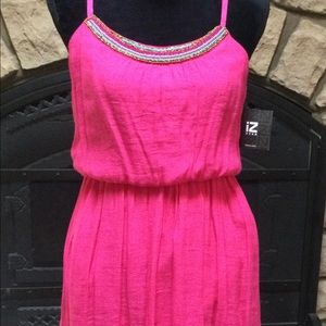 IZ Byer, Bright Pink, Size Small, Summer Sleeveless Dress, NWT